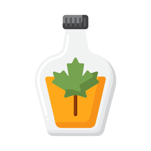 Maple syrup bottle sweet maple leaf icon