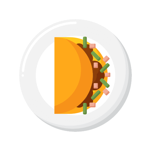 Masala dosa traditional indian india icon