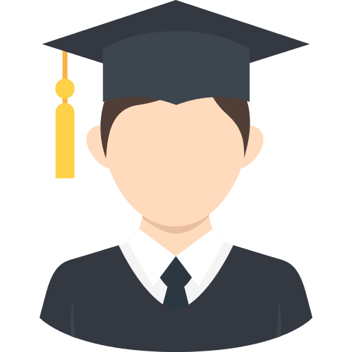 Graduated boy school graduated icon