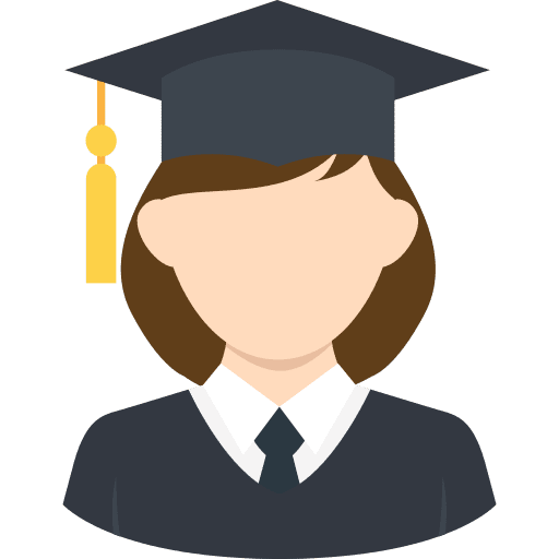 Graduated graduated avatar girl icon Graduated graduated avatar girl icon