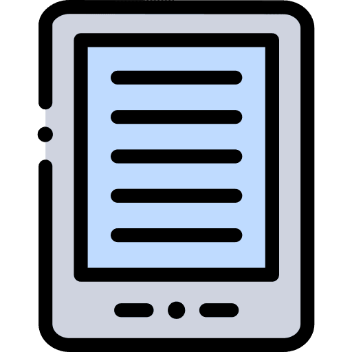 Ebook mobile ereader multimedia icon