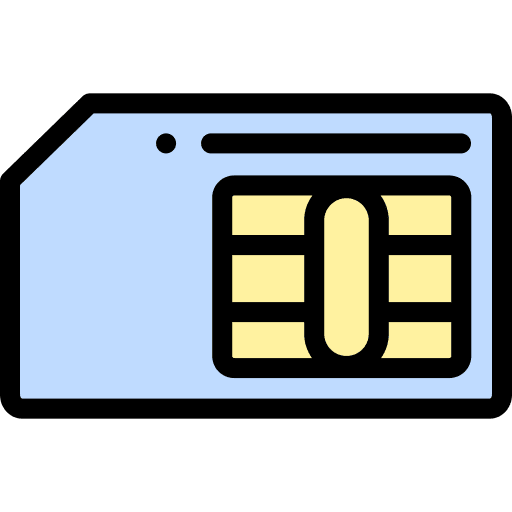 Sim card mobile card telephone telecommunication icon