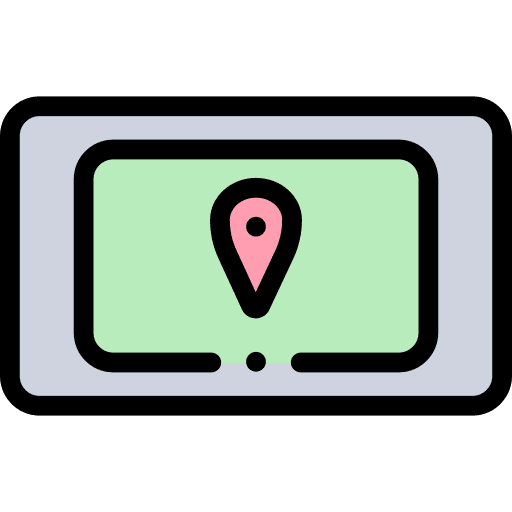 Gps map smart device icon Gps map smart device icon