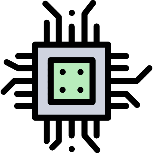 Microchip circuit circuit board technological icon Microchip circuit circuit board technological icon