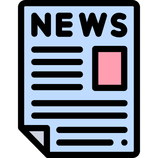 Newspaper interface news feed reading icon Newspaper interface news feed reading icon