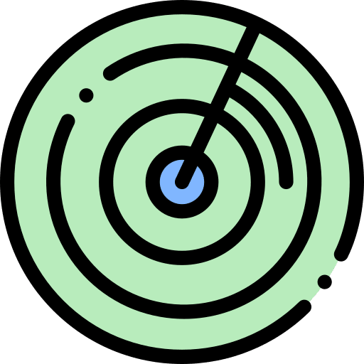 Radar detection gps localization icon Radar detection gps localization icon