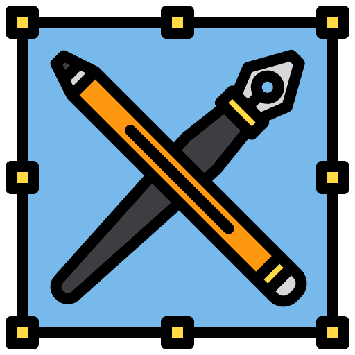Art and design pencil edit tools tablet pen icon Art and design pencil edit tools tablet pen icon