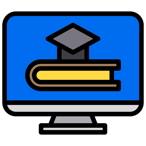 Education computer school design icon Education computer school design icon