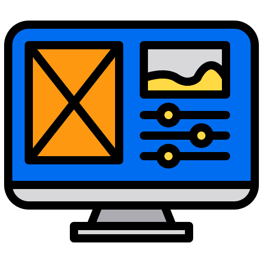 Photo edit interface graphic design postproduction icon