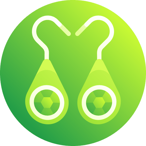 Earrings gem diamond earrings icon