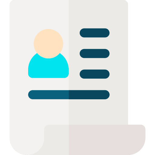 Cv user resume document icon
