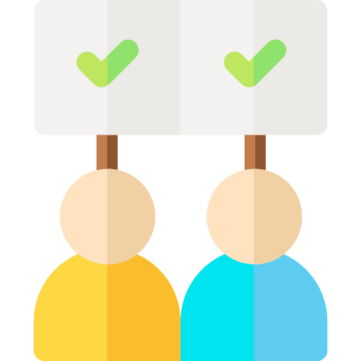 Voters voters voting flags icon