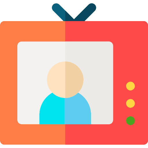 Tv show reporter communications vote icon