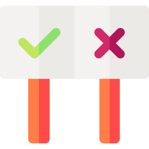 Yes or no boards miscellaneous vote icon