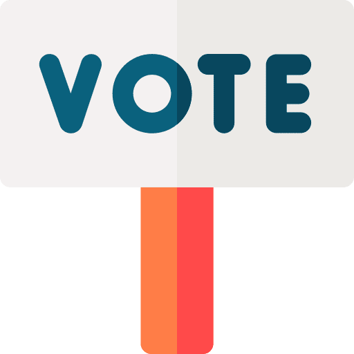 Banner democracy elections signal icon Banner democracy elections signal icon