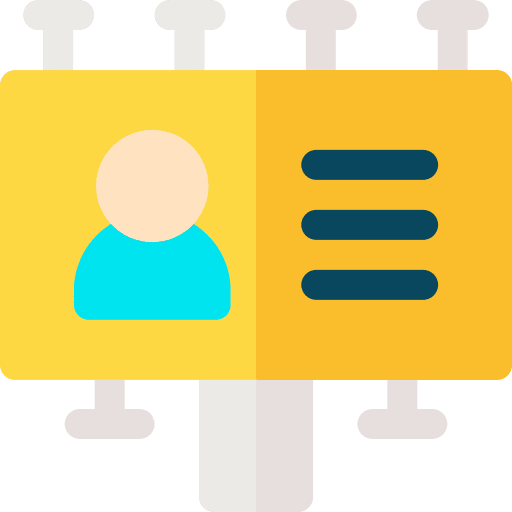 Billboard billboard advertisement elections icon Billboard billboard advertisement elections icon
