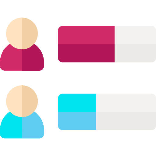 Candidates vote recount bar graph icon Candidates vote recount bar graph icon