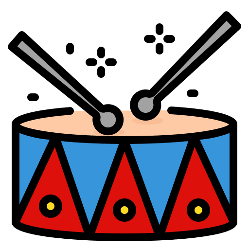 Drum percussion instrument parade musical instrument icon Drum percussion instrument parade musical instrument icon