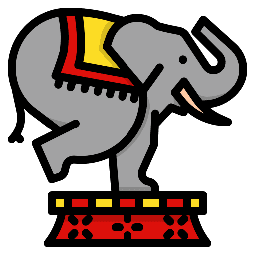 Elephant elephant carnival circus icon