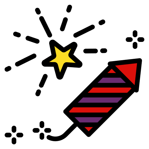 Fireworks fireworks birthday and party rocket icon Fireworks fireworks birthday and party rocket icon