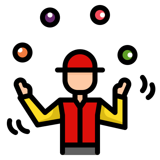 Juggler carnival fun juggler icon