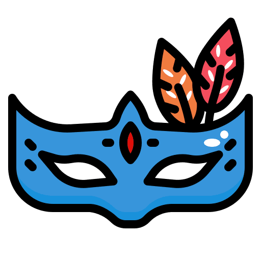 Masquerade fun mask carnival icon Masquerade fun mask carnival icon