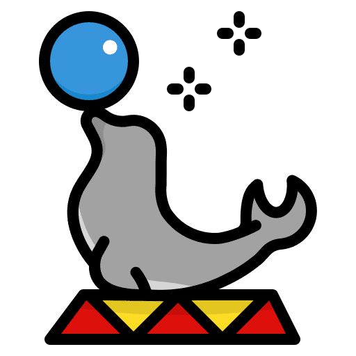 Seal entertainment show circus icon Seal entertainment show circus icon