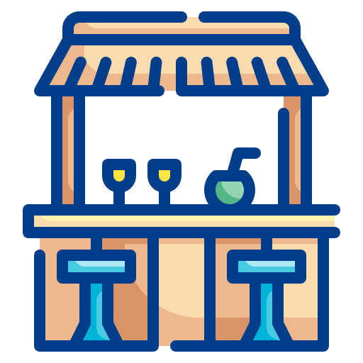 Bar buildings building food and restaurant icon