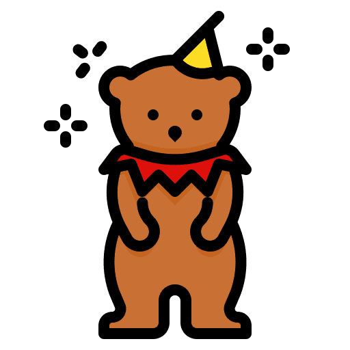 Bear animal fairground entertainment icon Bear animal fairground entertainment icon
