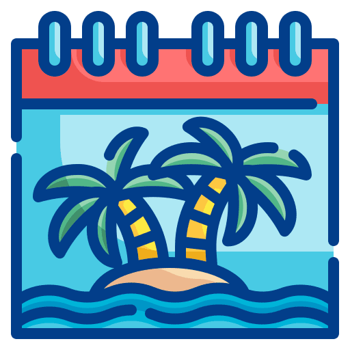 Calendar season vacations summer icon