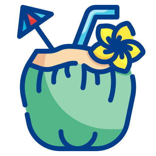 Coconut vacation beach holidays icon