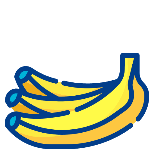 Bananas healthy diet food and restaurant icon Bananas healthy diet food and restaurant icon