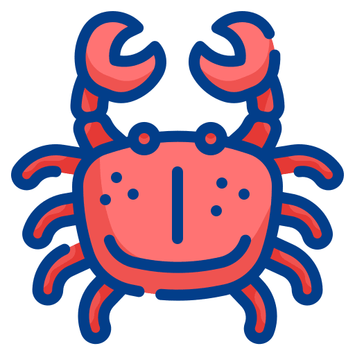 Crab seafood claw aquatic icon Crab seafood claw aquatic icon