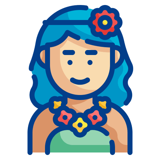 Hawaiian beach flower traveller icon Hawaiian beach flower traveller icon