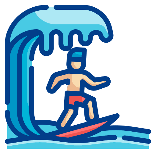 Surf summer summertime adventure icon Surf summer summertime adventure icon