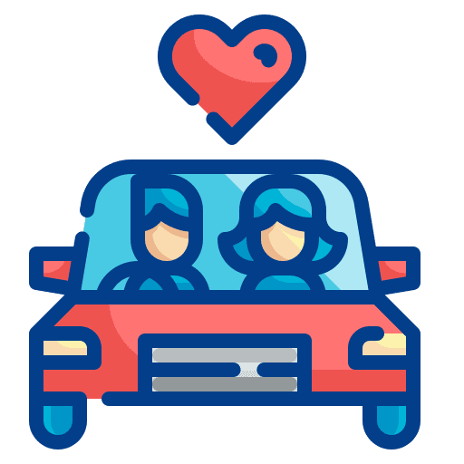 Car trip road trip journey icon Car trip road trip journey icon