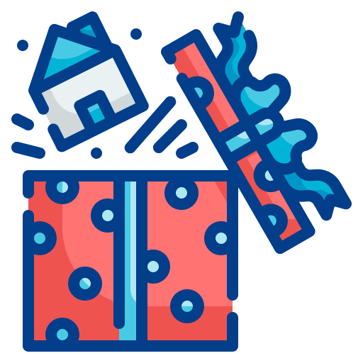 Gift celebration gift birthday and party icon