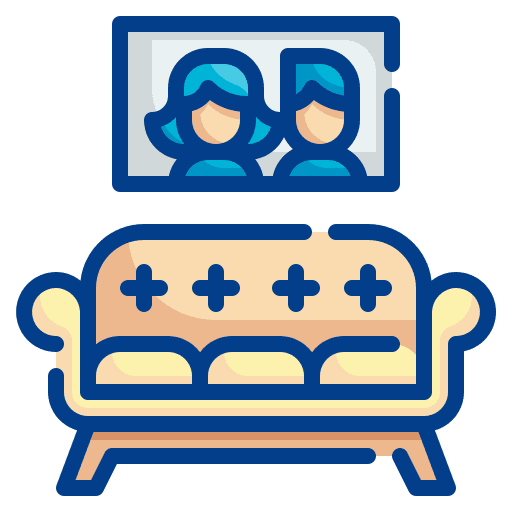 Sofa furniture and household family picture icon Sofa furniture and household family picture icon