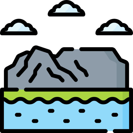 Table mountain nature landmark landscape icon