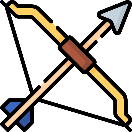 Bow and arrow objective bow weapon icon