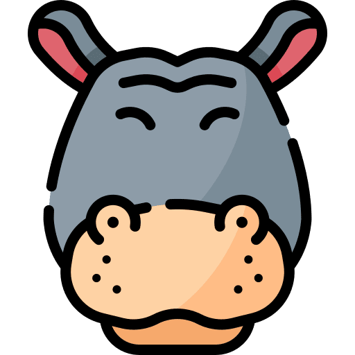 Hippo animals animal fauna icon
