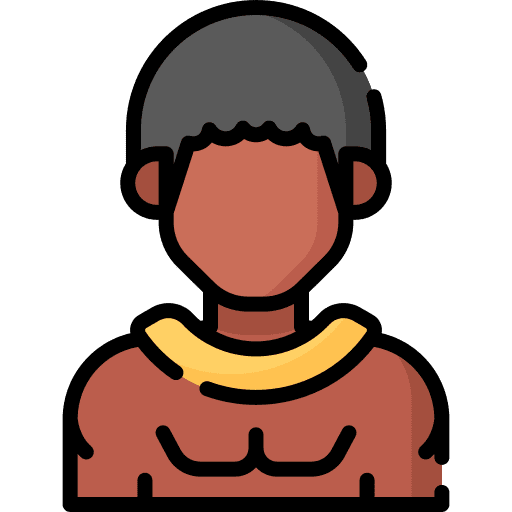Man afro black hair tribe icon