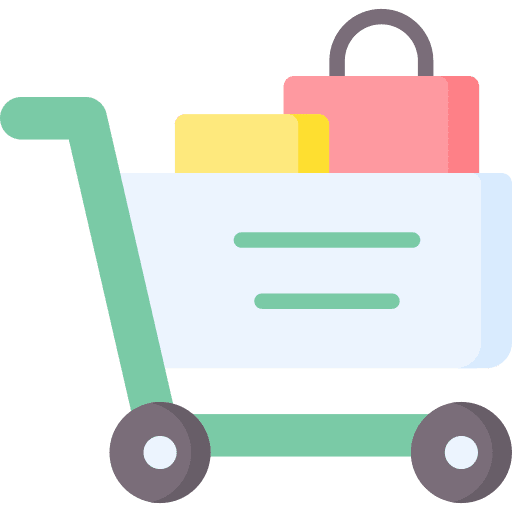 Shopping cart trolley store shopping center icon