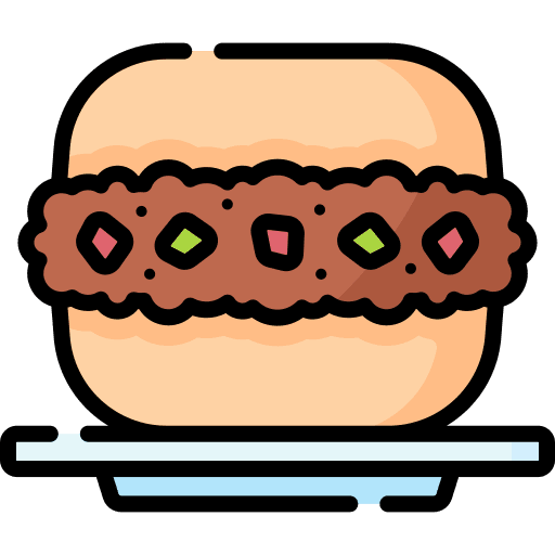 Vetkoek meat gastronomy cultures icon