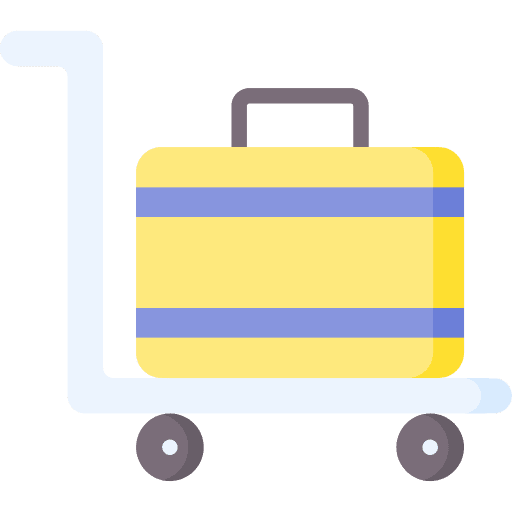 Luggage cart travel suitcase trolley icon Luggage cart travel suitcase trolley icon