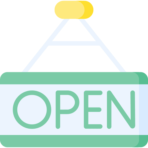 Open signaling shop shopping center icon Open signaling shop shopping center icon
