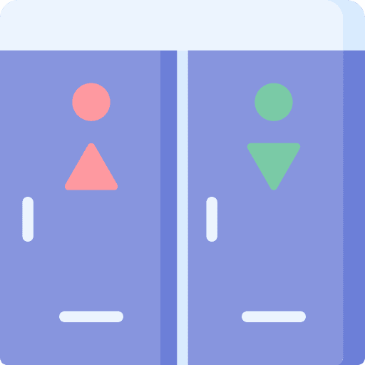 Toilet gender shapes and symbols female icon Toilet gender shapes and symbols female icon