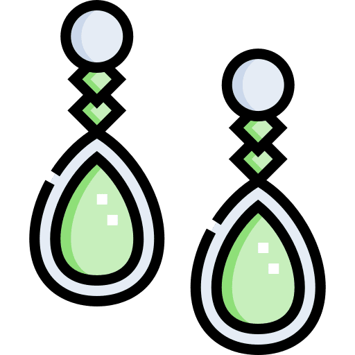 Earrings jewel elegant accessory icon Earrings jewel elegant accessory icon