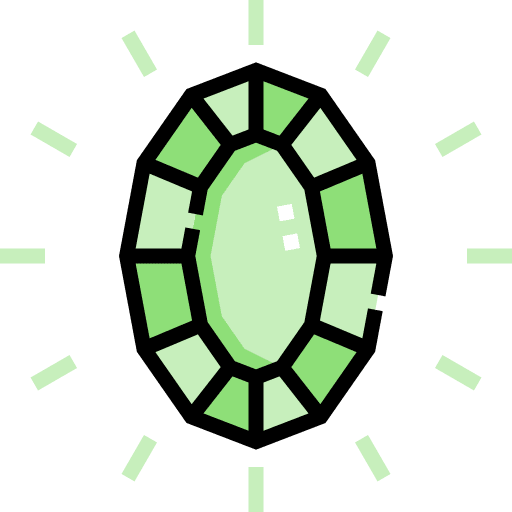 Emerald jewel jewelry mineral icon