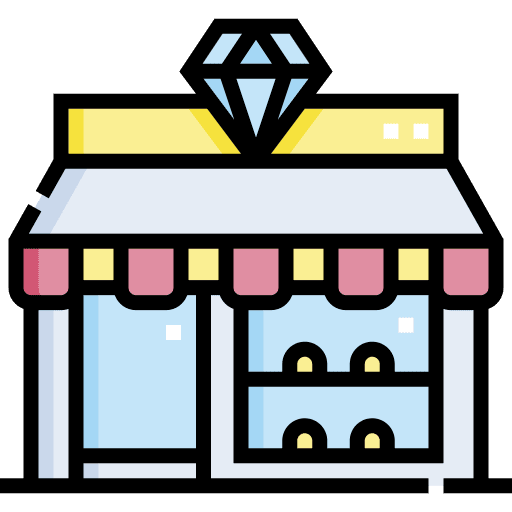 Shop diamond architecture and city store icon Shop diamond architecture and city store icon